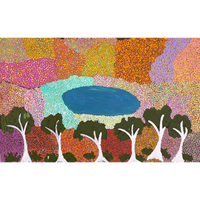Aboriginal Artwork by Thelma Dundan Ngarga Judson, Percival Lakes, 122x76cm