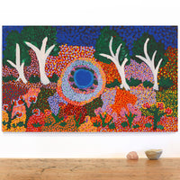 Aboriginal Artwork by Thelma Dundan Ngarga Judson, Flower After the Rain, 76x46cm