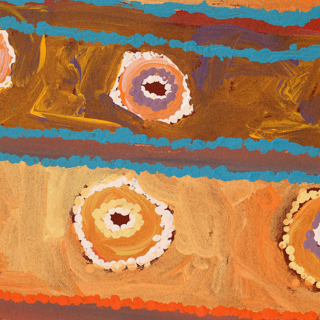 Aboriginal Artwork by Yamangara Thomas Murray, Kampurarpa - Bush Tomatoes, 101x61cm