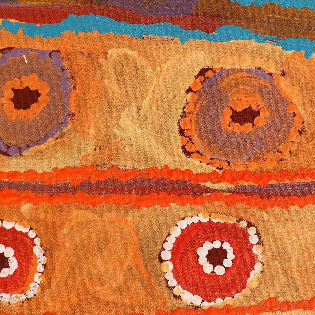 Aboriginal Art by Yamangara Thomas Murray, Kampurarpa - Bush Tomatoes, 101x61cm - ART ARK®