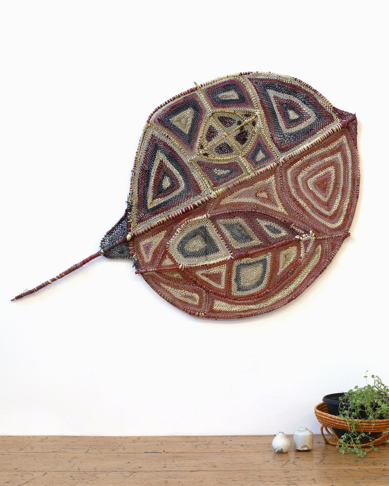 Aboriginal Artwork by Thomasina Dennis, Nawarlah - Brown River Stingray, 120x72cm
