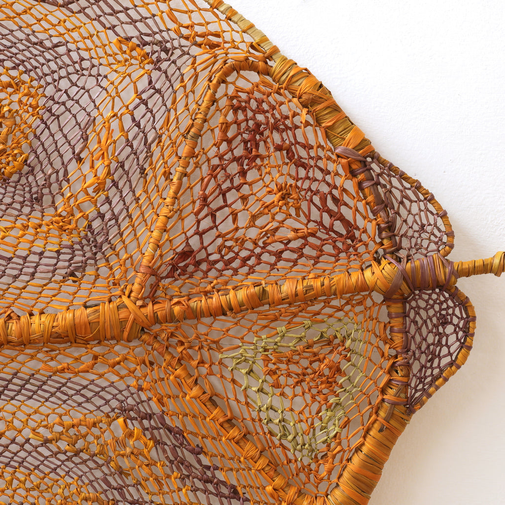 Aboriginal Artwork by Thomasina Dennis, Nawarlah - Brown River Stingray, 162x70cm