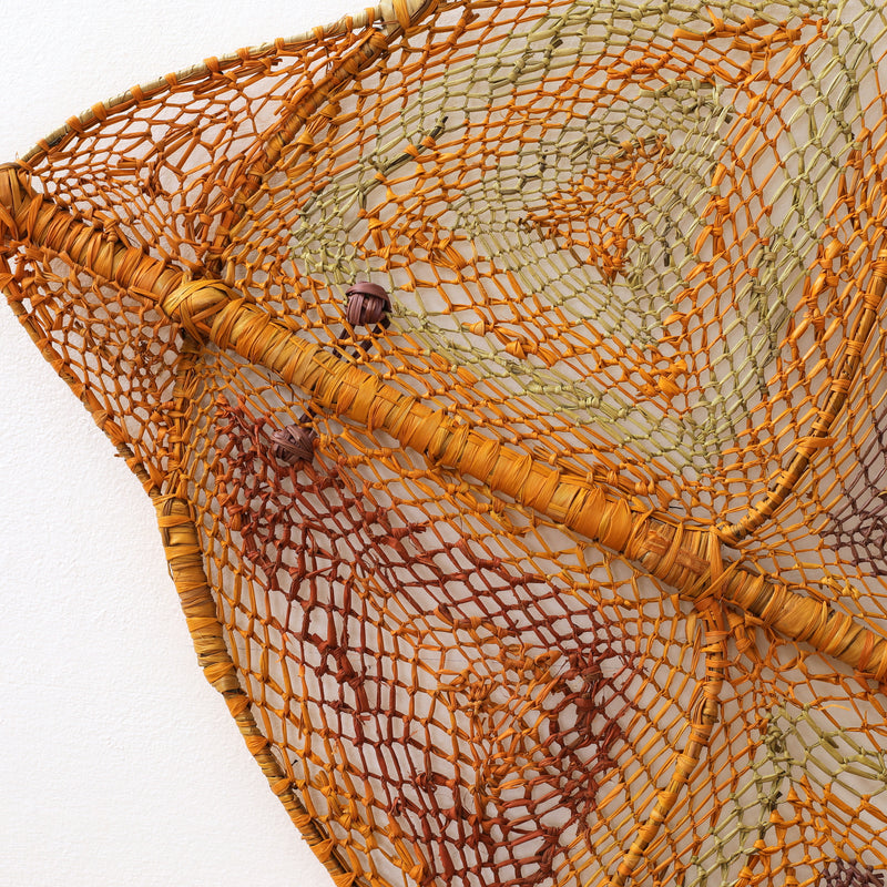Aboriginal Artwork by Thomasina Dennis, Nawarlah - Brown River Stingray, 162x70cm