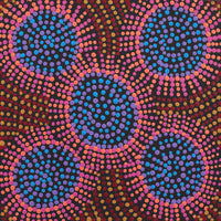 Aboriginal Artwork by Tina Napangardi Martin, Jintiparnta Jukurrpa (Desert Truffle Dreaming) - Mina Mina, 30x30cm