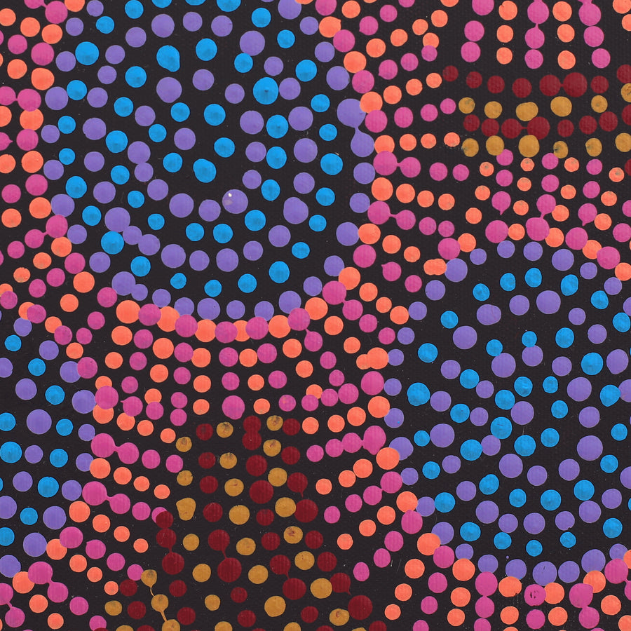 Aboriginal Artwork by Tina Napangardi Martin, Jintiparnta Jukurrpa (Desert Truffle Dreaming) - Mina Mina, 30x30cm