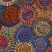 Aboriginal Artwork by Tina Napangardi Martin, Jintiparnta Jukurrpa (Desert Truffle Dreaming) - Mina Mina, 61x46cm