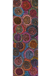 Aboriginal Artwork by Tina Napangardi Martin, Jintiparnta Jukurrpa (Desert Truffle Dreaming) - Mina Mina, 91x30cm