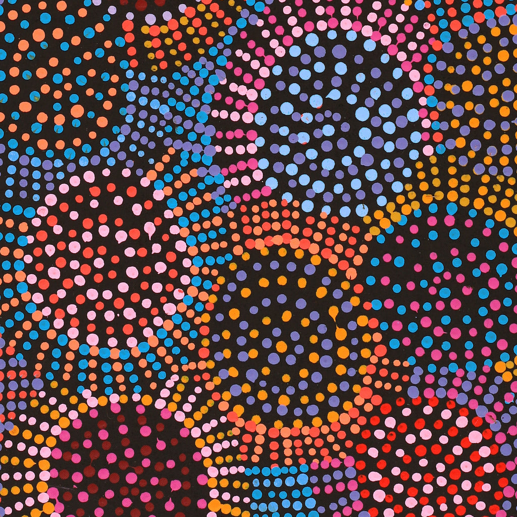 Aboriginal Artwork by Tina Napangardi Martin, Jintiparnta Jukurrpa (Desert Truffle Dreaming) - Mina Mina, 91x30cm