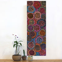 Aboriginal Artwork by Tina Napangardi Martin, Jintiparnta Jukurrpa (Desert Truffle Dreaming) - Mina Mina, 91x30cm
