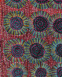 Tina Napangardi Martin, Jintiparnta Jukurrpa (Desert Truffle Dreaming) - Mina Mina, 107x46cm