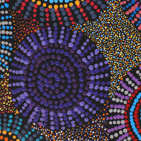 Aboriginal Artwork by Tina Napangardi Martin, Jintiparnta Jukurrpa (Desert Truffle Dreaming) - Mina Mina, 183x152cm