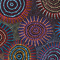 Aboriginal Artwork by Tina Napangardi Martin, Jintiparnta Jukurrpa (Desert Truffle Dreaming) - Mina Mina, 183x152cm
