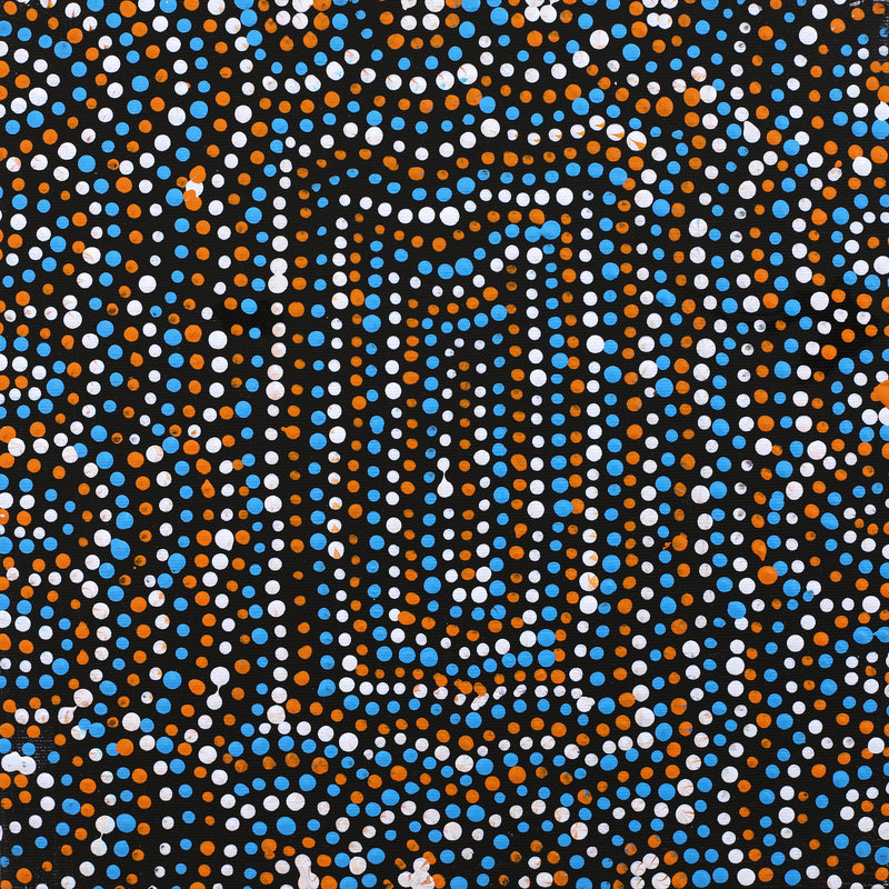 Aboriginal Artwork by Tina Napangardi Martin, Jintiparnta Jukurrpa (Desert Truffle Dreaming) - Mina Mina, 30x30cm