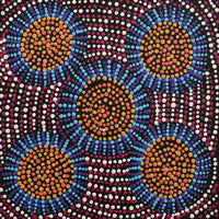 Aboriginal Artwork by Tina Napangardi Martin, Jinti-parnta Jukurrpa, 30x30cm