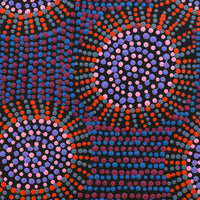 Aboriginal Artwork by Tina Napangardi Martin, Jinti-parnta Jukurrpa, 30x30cm