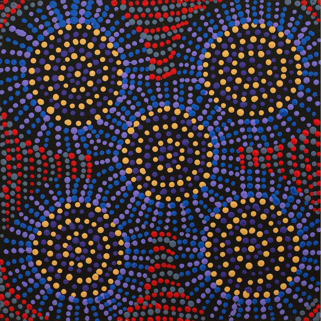 Aboriginal Artwork by Tina Napangardi Martin, Jintiparnta Jukurrpa (Desert Truffle Dreaming) - Mina Mina, 30x30cm