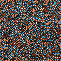 Aboriginal Artwork by Tina Napangardi Martin, Jintiparnta Jukurrpa (Desert Truffle Dreaming) - Mina Mina, 30x30cm