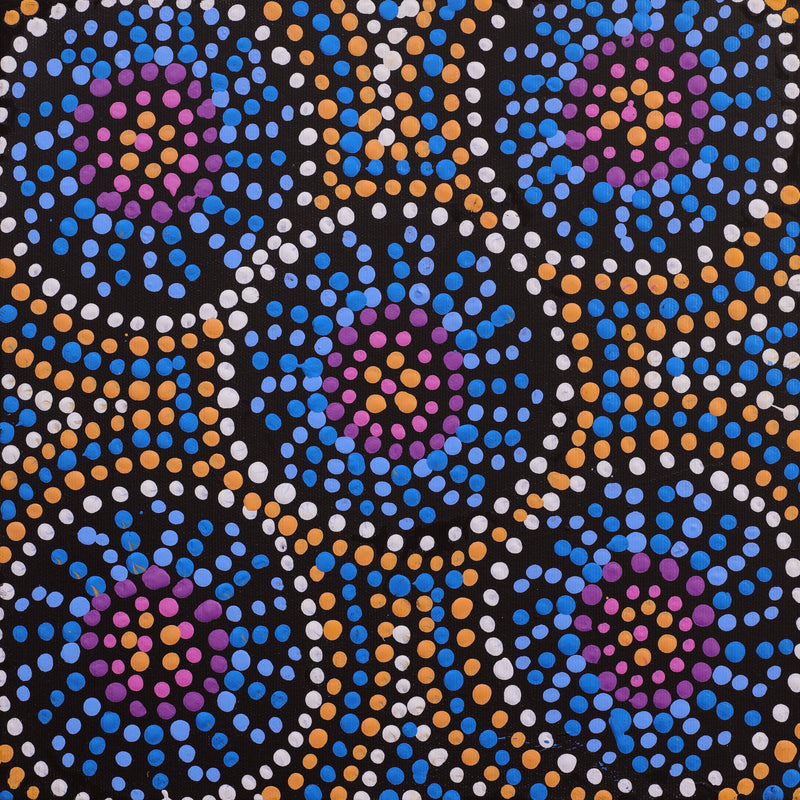 Aboriginal Artwork by Tina Napangardi Martin, Jintiparnta Jukurrpa (Desert Truffle Dreaming) - Mina Mina, 30x30cm