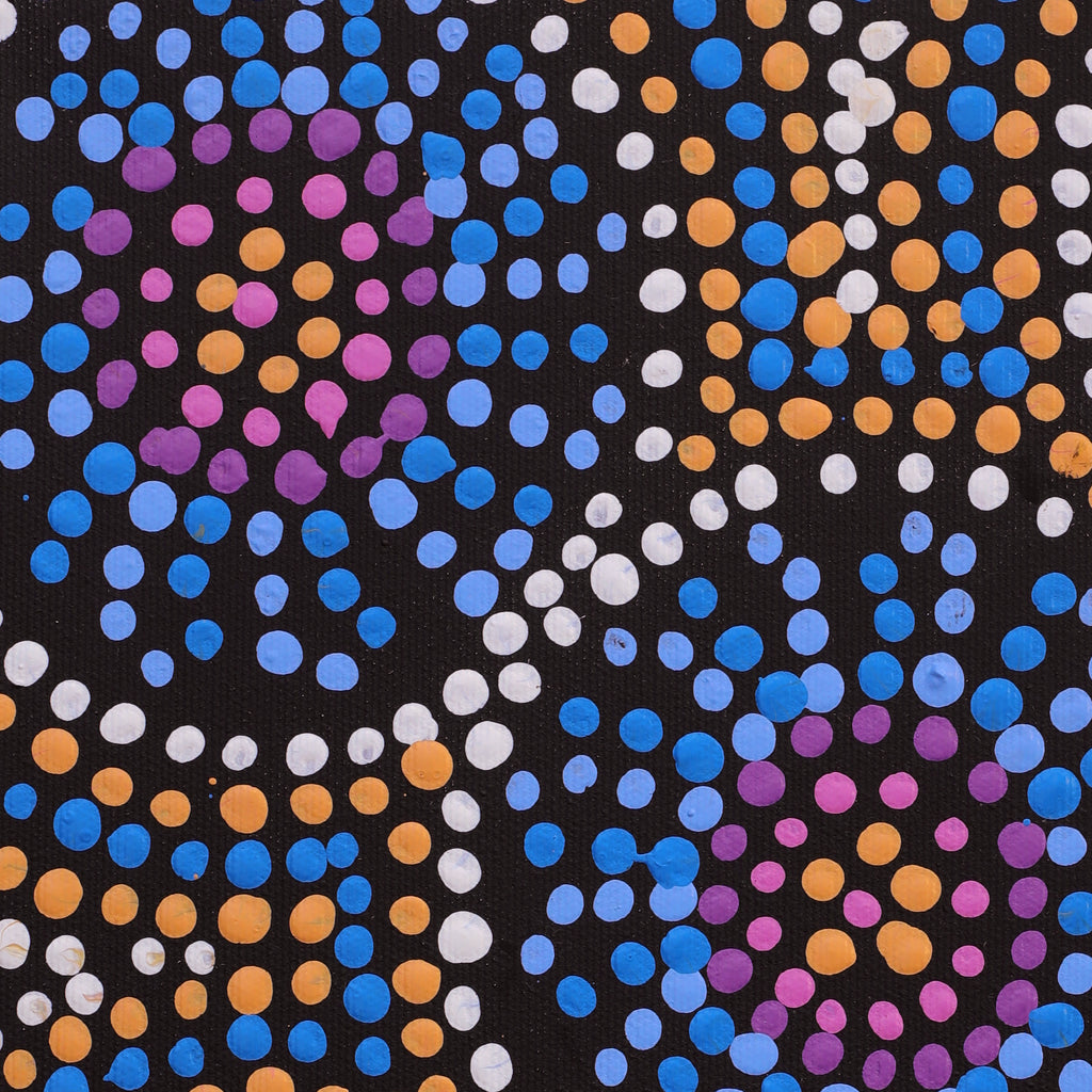 Aboriginal Artwork by Tina Napangardi Martin, Jintiparnta Jukurrpa (Desert Truffle Dreaming) - Mina Mina, 30x30cm