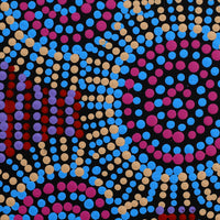 Aboriginal Artwork by Tina Napangardi Martin, Jintiparnta Jukurrpa (Desert Truffle Dreaming) - Mina Mina, 30x30cm
