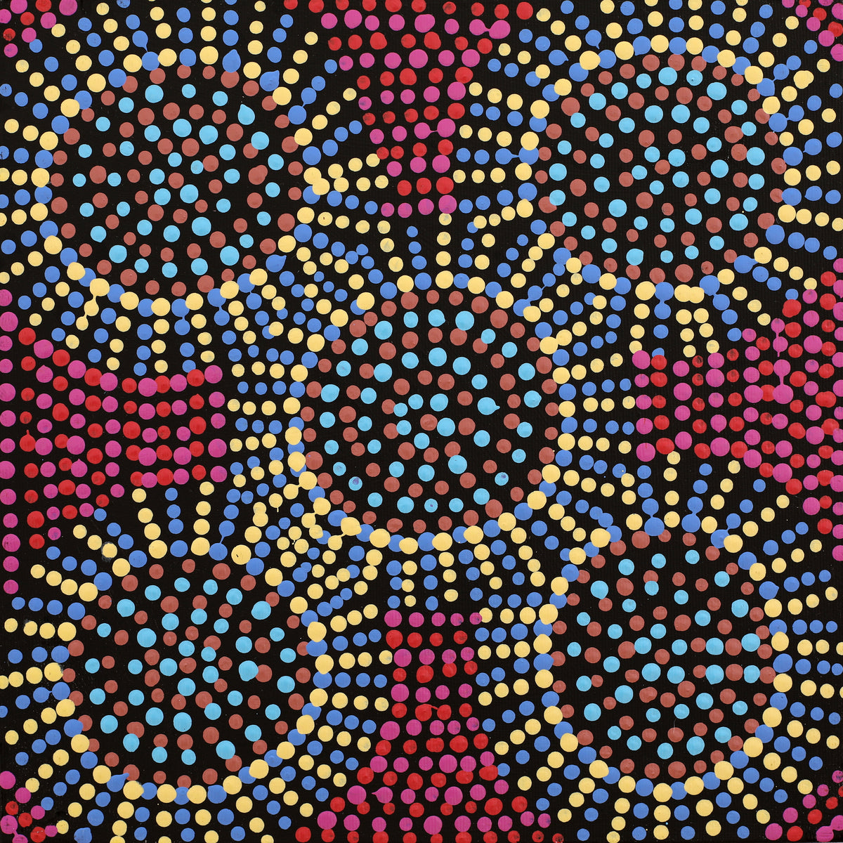 Aboriginal Art by Tina Napangardi Martin, Jintiparnta Jukurrpa (Desert Truffle Dreaming) - Mina Mina, 30x30cm - ART ARK®