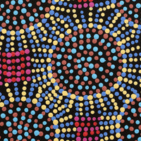 Aboriginal Artwork by Tina Napangardi Martin, Jintiparnta Jukurrpa (Desert Truffle Dreaming) - Mina Mina, 30x30cm