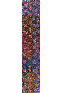 Aboriginal Artwork by Tina Napangardi Martin, Jintiparnta Jukurrpa (Desert Truffle Dreaming) - Mina Mina, 152x30cm