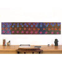 Aboriginal Artwork by Tina Napangardi Martin, Jintiparnta Jukurrpa (Desert Truffle Dreaming) - Mina Mina, 152x30cm