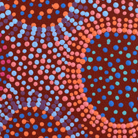 Aboriginal Artwork by Tina Napangardi Martin, Jintiparnta Jukurrpa (Desert Truffle Dreaming) - Mina Mina, 46x46cm
