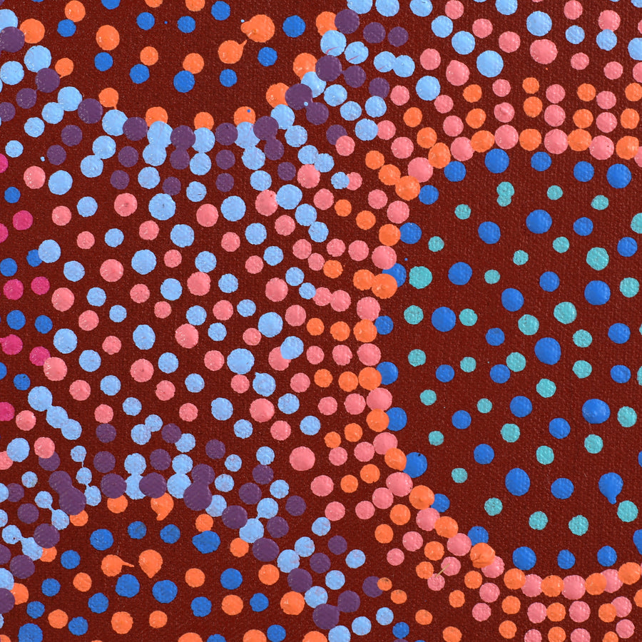 Aboriginal Artwork by Tina Napangardi Martin, Jintiparnta Jukurrpa (Desert Truffle Dreaming) - Mina Mina, 46x46cm