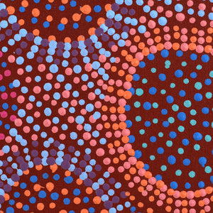 Aboriginal Artwork by Tina Napangardi Martin, Jintiparnta Jukurrpa (Desert Truffle Dreaming) - Mina Mina, 46x46cm - ART ARK®