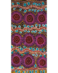 Aboriginal Artwork by Tina Napangardi Martin, Jintiparnta Jukurrpa (Desert Truffle Dreaming) - Mina Mina, 61x30cm
