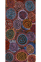 Aboriginal Art by Tina Napangardi Martin, Jintiparnta Jukurrpa (Desert Truffle Dreaming) - Mina Mina, 61x30cm - ART ARK®