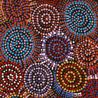 Aboriginal Artwork by Tina Napangardi Martin, Jintiparnta Jukurrpa (Desert Truffle Dreaming) - Mina Mina, 61x30cm