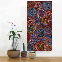 Aboriginal Artwork by Tina Napangardi Martin, Jintiparnta Jukurrpa (Desert Truffle Dreaming) - Mina Mina, 61x30cm