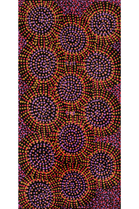 Aboriginal Artwork by Tina Napangardi Martin, Jintiparnta Jukurrpa (Desert Truffle Dreaming) - Mina Mina, 61x30cm