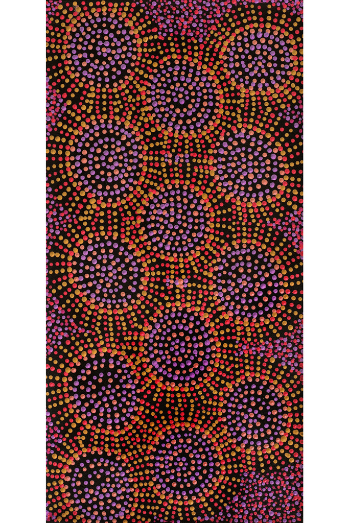 Aboriginal Artwork by Tina Napangardi Martin, Jintiparnta Jukurrpa (Desert Truffle Dreaming) - Mina Mina, 61x30cm