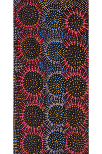 Aboriginal Artwork by Tina Napangardi Martin, Jintiparnta Jukurrpa (Desert Truffle Dreaming) - Mina Mina, 61x30cm