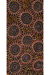 Aboriginal Artwork by Tina Napangardi Martin, Jintiparnta Jukurrpa (Desert Truffle Dreaming) - Mina Mina, 61x30cm