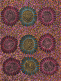 Aboriginal Artwork by Tina Napangardi Martin, Jintiparnta Jukurrpa (Desert Truffle Dreaming) - Mina Mina, 61x46cm