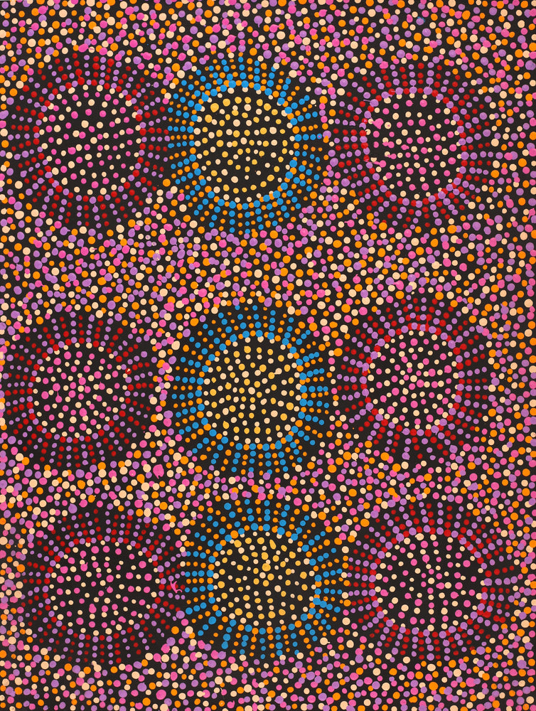 Aboriginal Artwork by Tina Napangardi Martin, Jintiparnta Jukurrpa (Desert Truffle Dreaming) - Mina Mina, 61x46cm