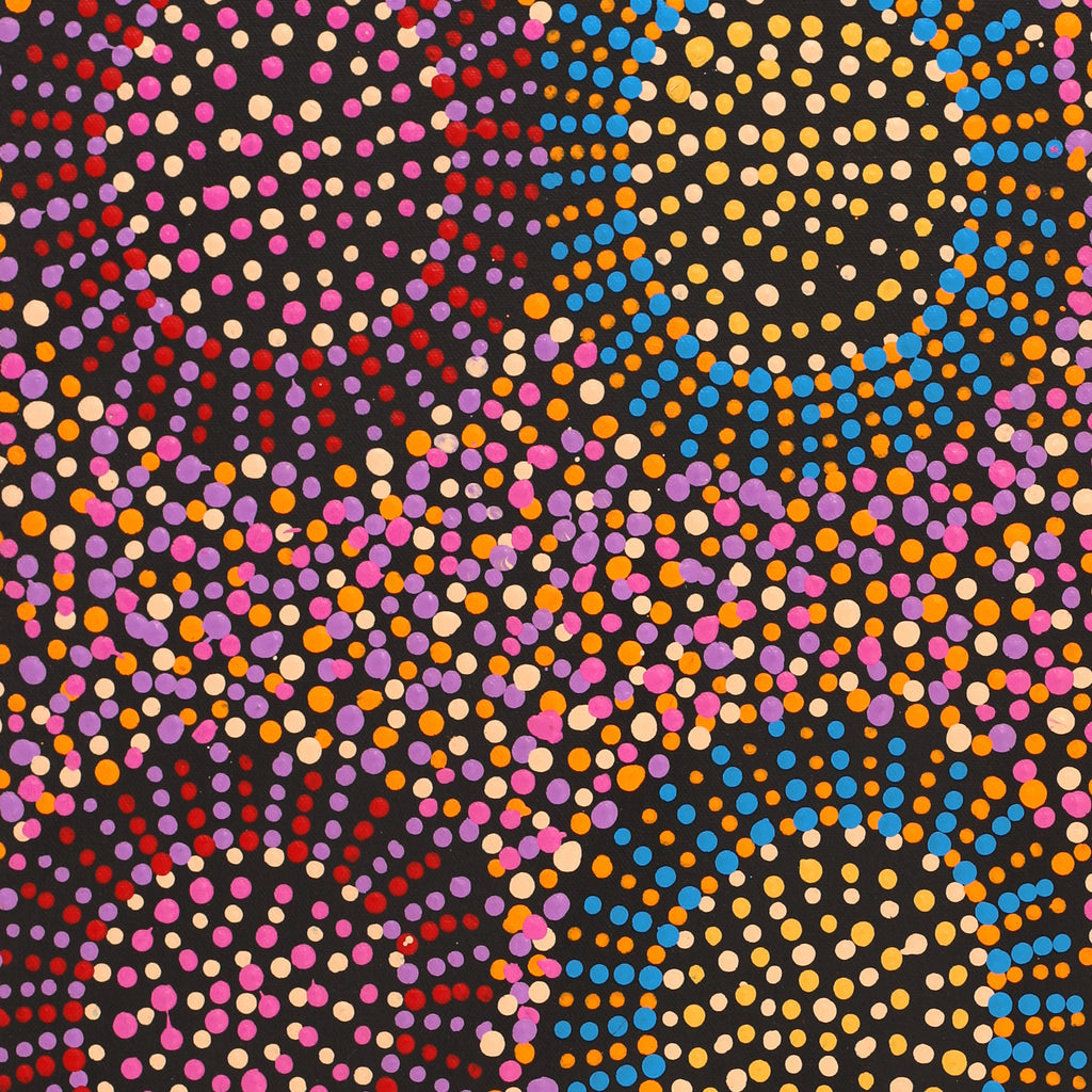 Aboriginal Art by Tina Napangardi Martin, Jintiparnta Jukurrpa (Desert Truffle Dreaming) - Mina Mina, 61x46cm - ART ARK®