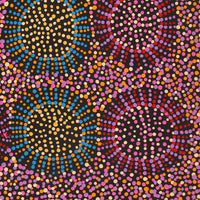 Aboriginal Art by Tina Napangardi Martin, Jintiparnta Jukurrpa (Desert Truffle Dreaming) - Mina Mina, 61x46cm - ART ARK®