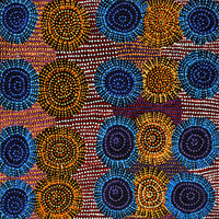 Aboriginal Artwork by Tina Napangardi Martin, Jintiparnta Jukurrpa (Desert Truffle Dreaming) - Mina Mina, 61x61cm