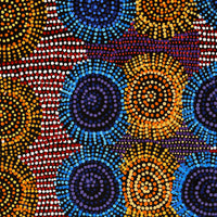 Aboriginal Artwork by Tina Napangardi Martin, Jintiparnta Jukurrpa (Desert Truffle Dreaming) - Mina Mina, 61x61cm