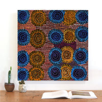 Aboriginal Artwork by Tina Napangardi Martin, Jintiparnta Jukurrpa (Desert Truffle Dreaming) - Mina Mina, 61x61cm
