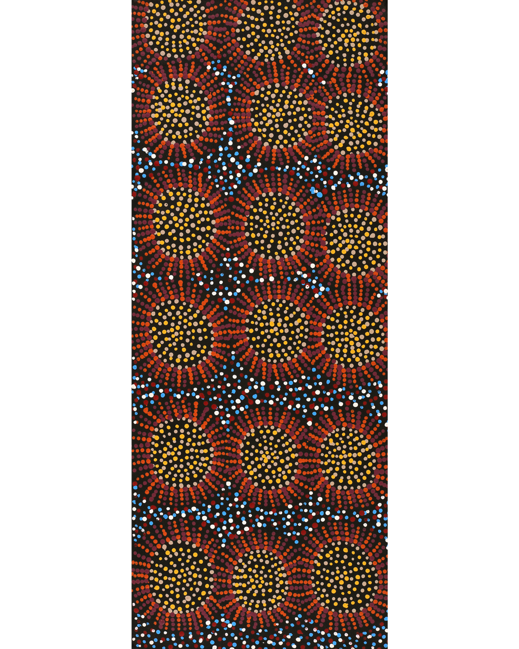 Aboriginal Artwork by Tina Napangardi Martin, Jintiparnta Jukurrpa (Desert Truffle Dreaming) - Mina Mina, 76x30cm