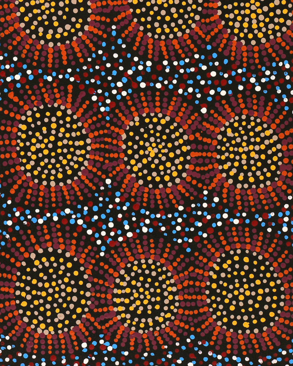 Aboriginal Artwork by Tina Napangardi Martin, Jintiparnta Jukurrpa (Desert Truffle Dreaming) - Mina Mina, 76x30cm