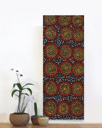 Aboriginal Artwork by Tina Napangardi Martin, Jintiparnta Jukurrpa (Desert Truffle Dreaming) - Mina Mina, 76x30cm