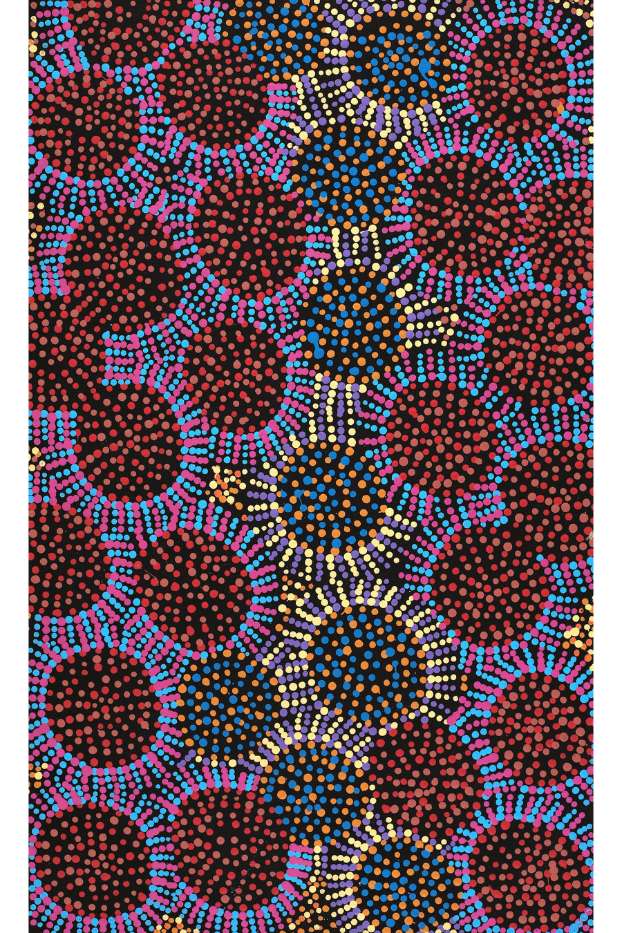 Aboriginal Artwork by Tina Napangardi Martin, Jintiparnta Jukurrpa (Desert Truffle Dreaming) - Mina Mina, 76x46cm